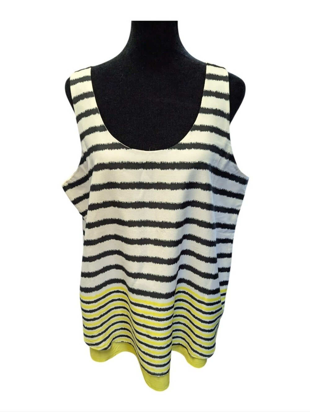 Banana Republic Factory Tank Blouse Top Size l Stripes Airy Flowy